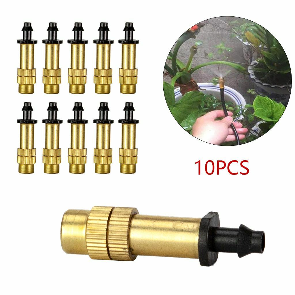 30X Adjustable Copper Spray Nozzle Garden Patio Water Mister Air Misting Cooling
