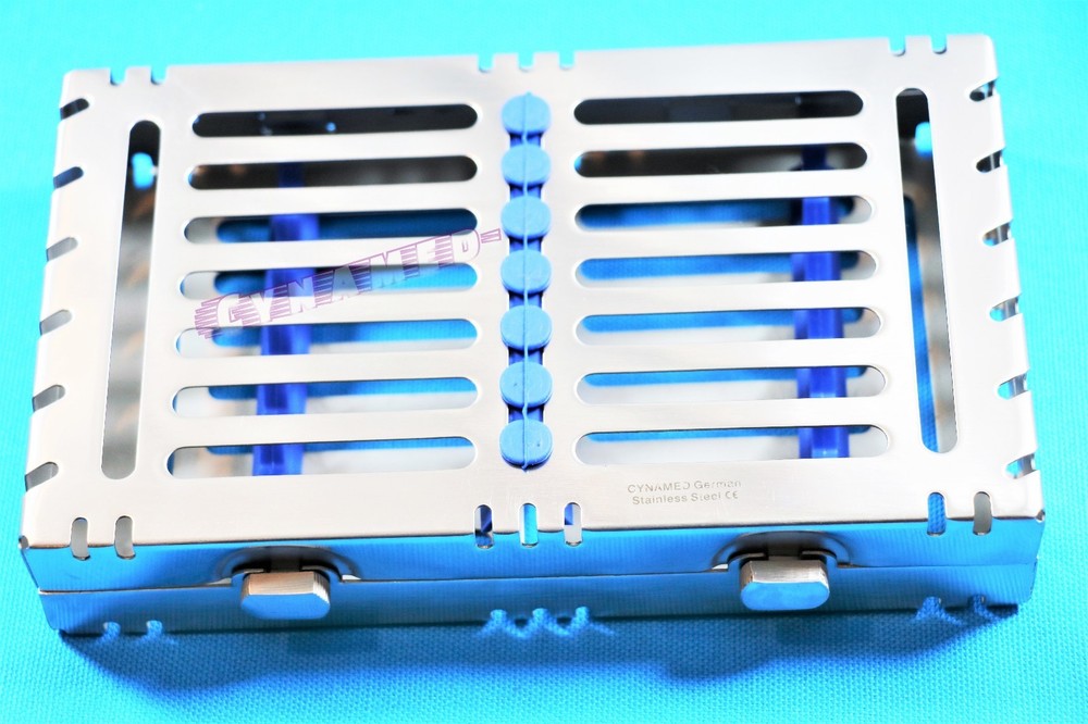 AUTOCLAVABLE DETACHABLE STERILIZATION CASSETTE FOR 7 INSTRUMENTS GERMAN PREMIUM