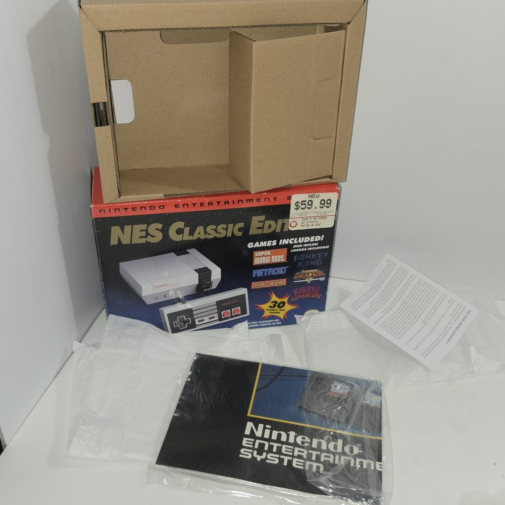 Nintendo NES Classic Box Only (No System) with Poster, Cardboard, Inserts Etc