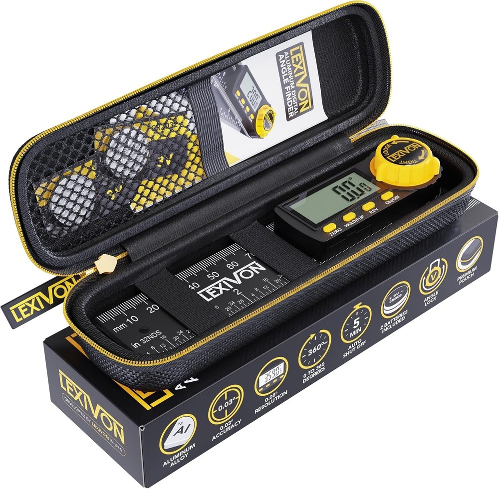 130mm Angle Finder with High-Resolution Display & Heavy-Duty Case