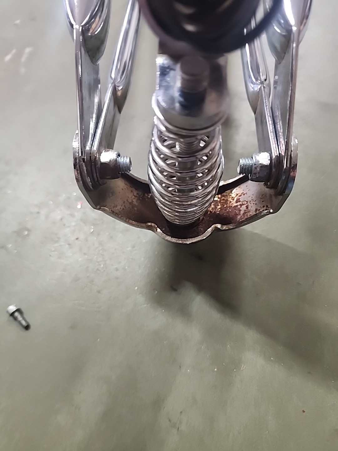 SCHWINN LIL STINGRAY TRICYCLE CHROME SPRINGER FRONT FORK HARD TO FIND NICE L$$K