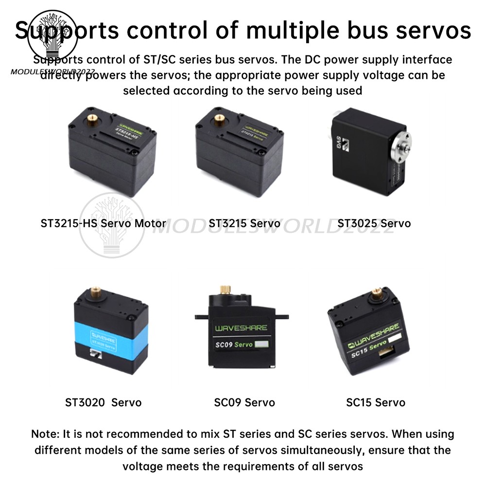 9-12.6V Serial Bus Servo Driver Module for ST/SC Series Robots/Raspberry Pi UART