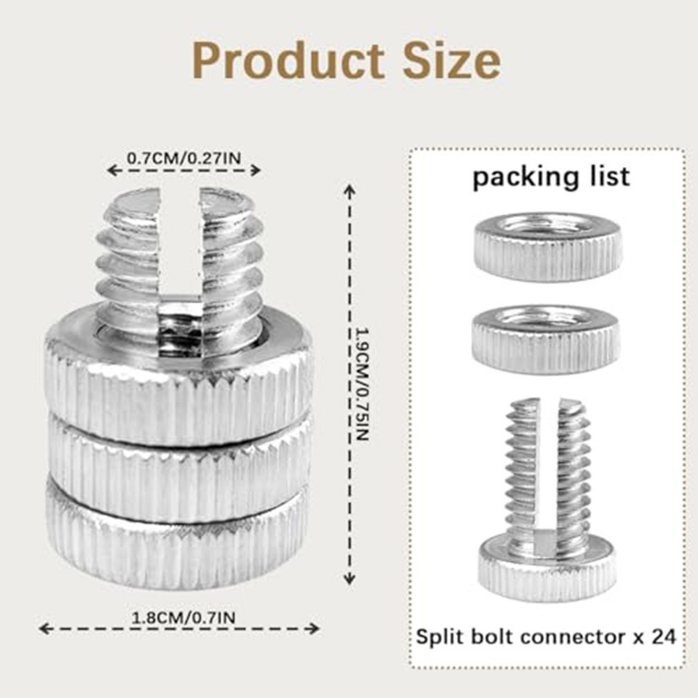 Simplify Your Installation Process 24pcs Split Bolt Joint Clip Connectors