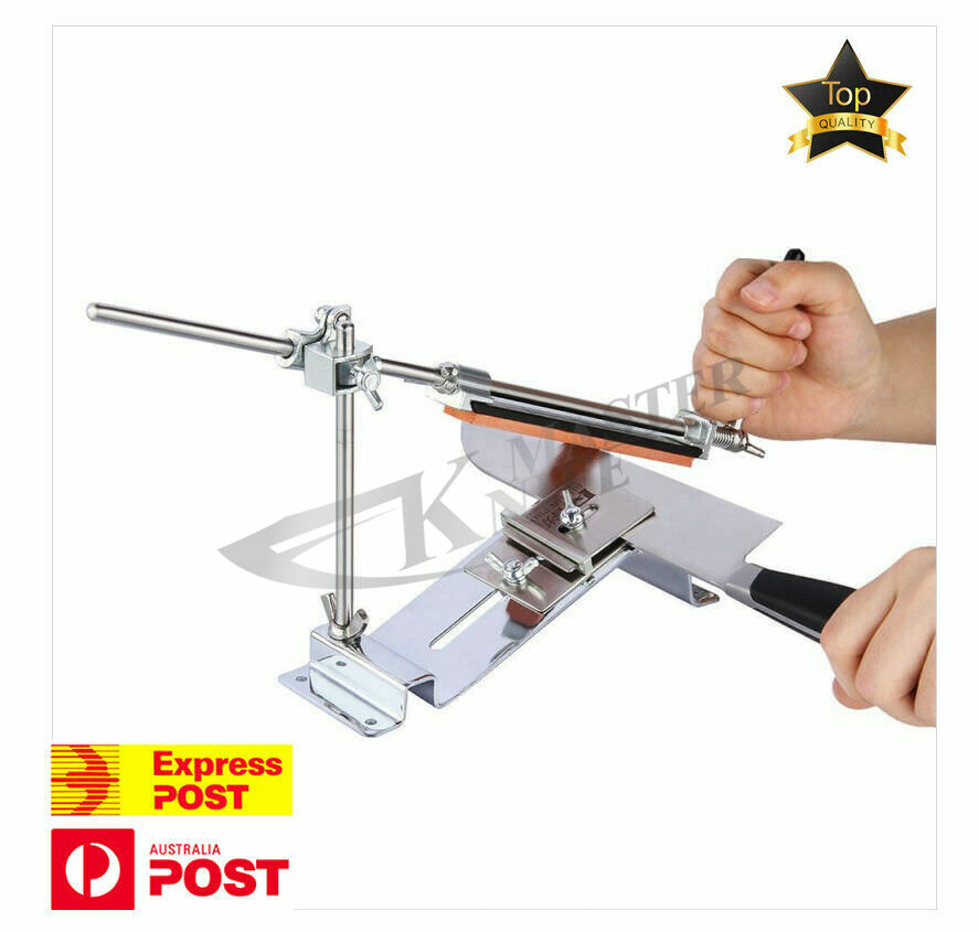 Pro Kitchen Knife Sharpener Sharpening-System Fixed Angle +4 Stone Kit