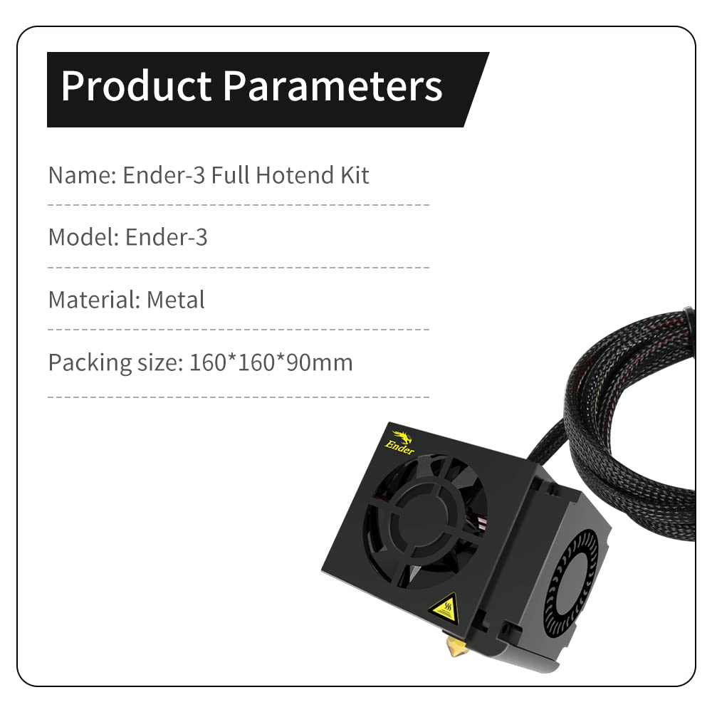 Original Ender 3 Full Assembled Hotend Set, Replacement Full Assemble Hotend Kit