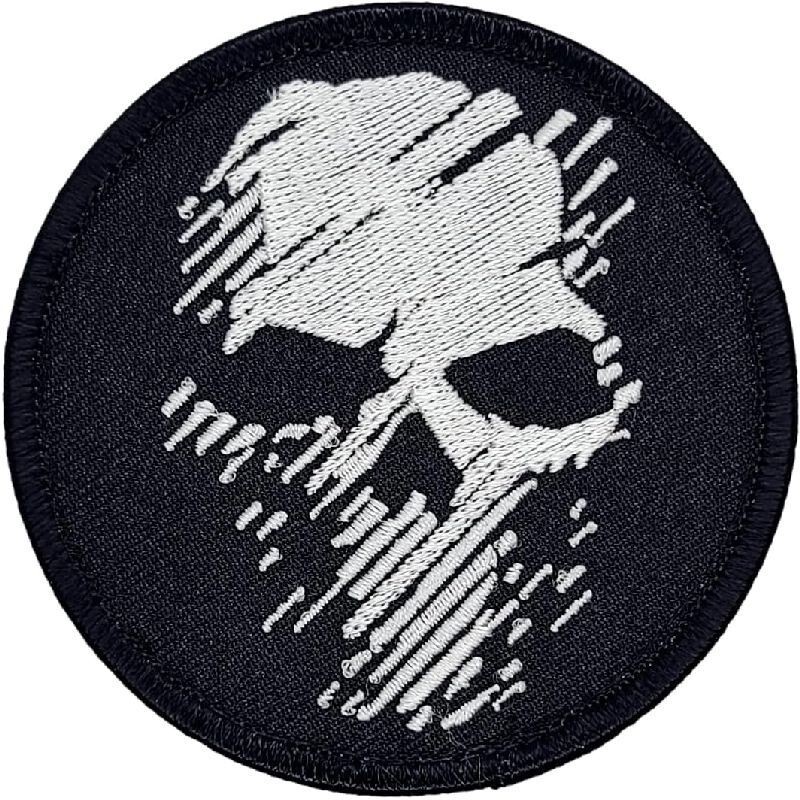 Ghost Skull Recon Wildlands Embroidered Morale Patch | 2PC HOOK BACKING 3"x3"