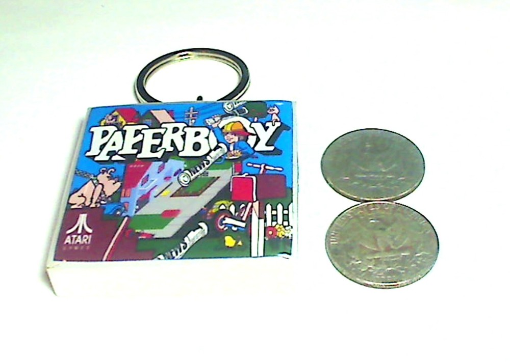 Paperboy Arcade Coin Door accessory Keychain