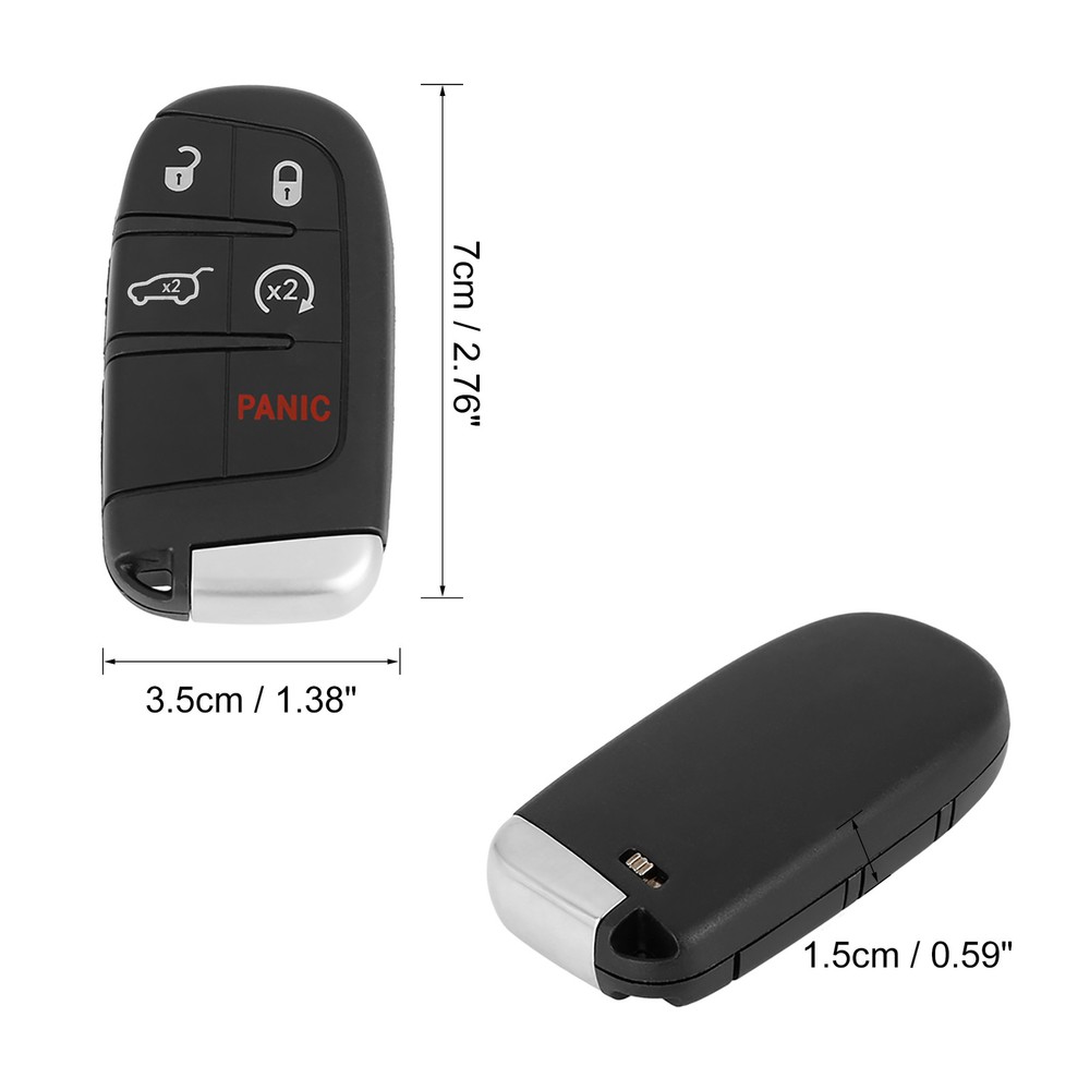 Key Shell Case fits for Jeep Compass 2017~2018 - 1 pcs