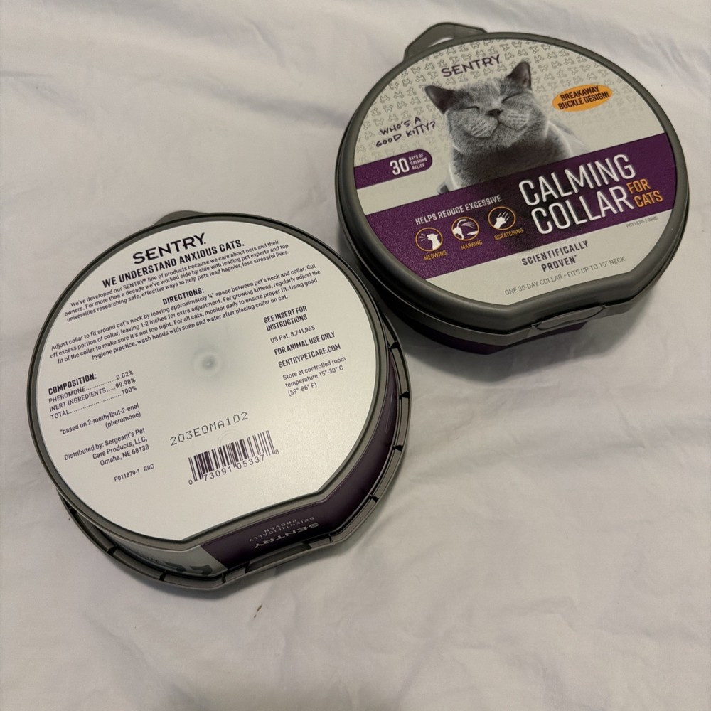 (BUNDLE X2) Sentry Cats Behavior and Calming Collar