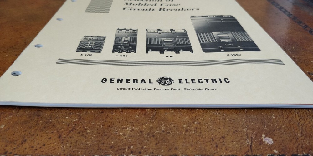 1950s General Electric ~ Application & Selection of Molded Case Circuit Breakers