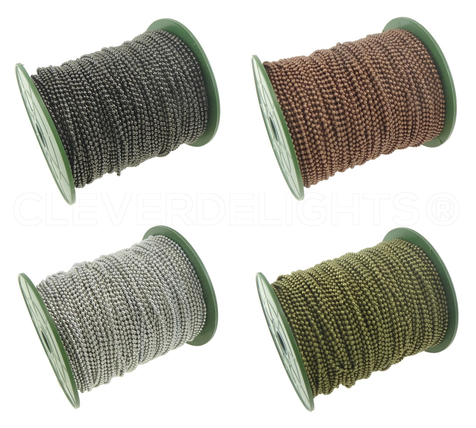 3.2mm Ball Chain - Silver Copper Bronze - 30 100 330 Feet - Bulk Jewelry Spool