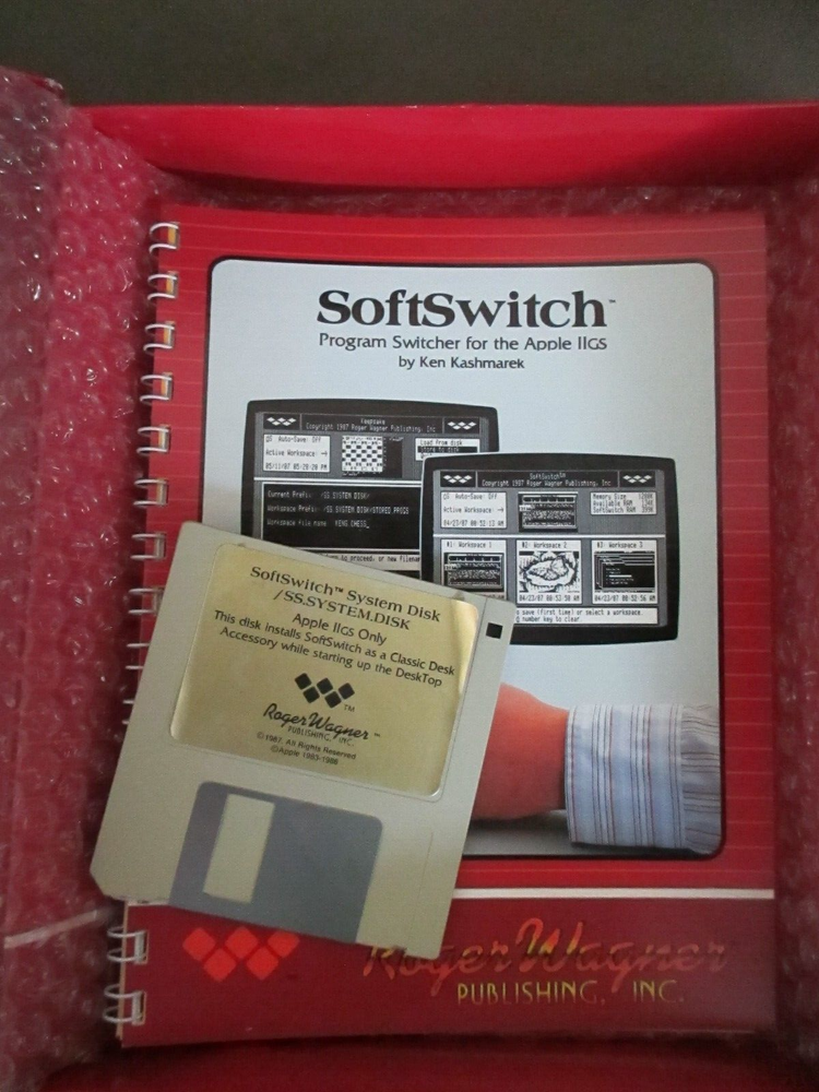 SOFTSWITCH BY ROGER WAGNER Apple IIGS VTG 3.5" DISC SOFT SWITCH = SWITCHER