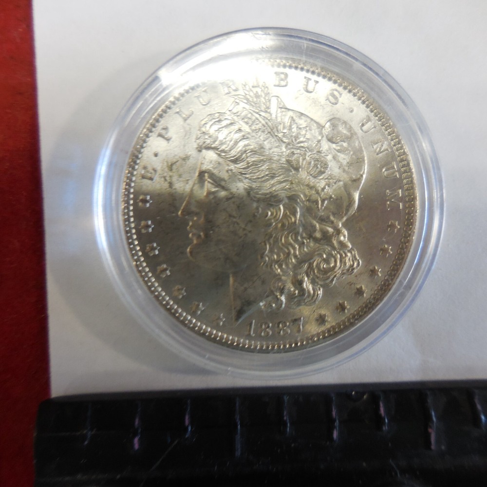 1887 Morgan Silver Dollar Coin UNC MS