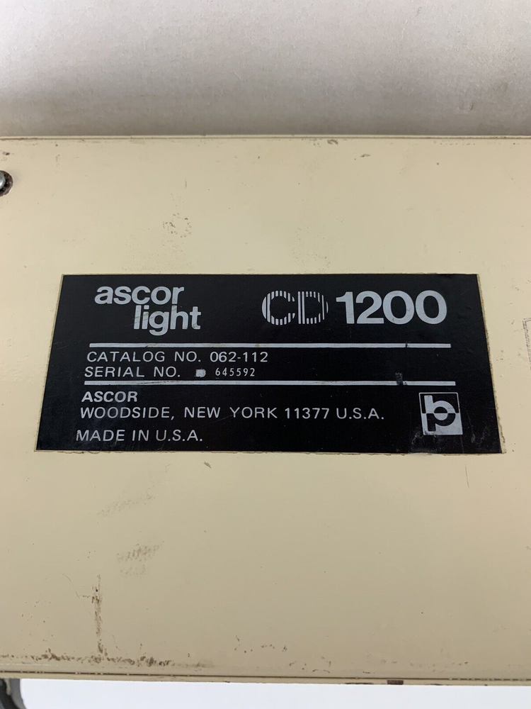 Ascor Light CD1200 Studio Flash Power Pack Untested No Cord