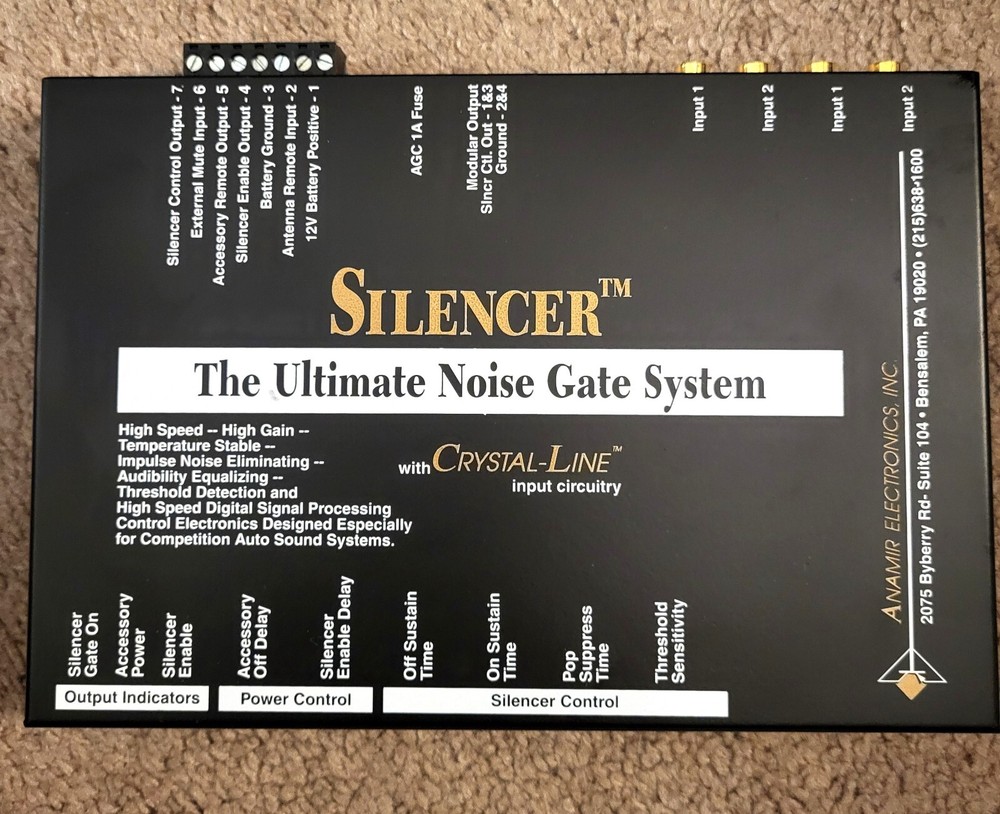 Old school Crystal-Line "Silencer" Noise Gate System