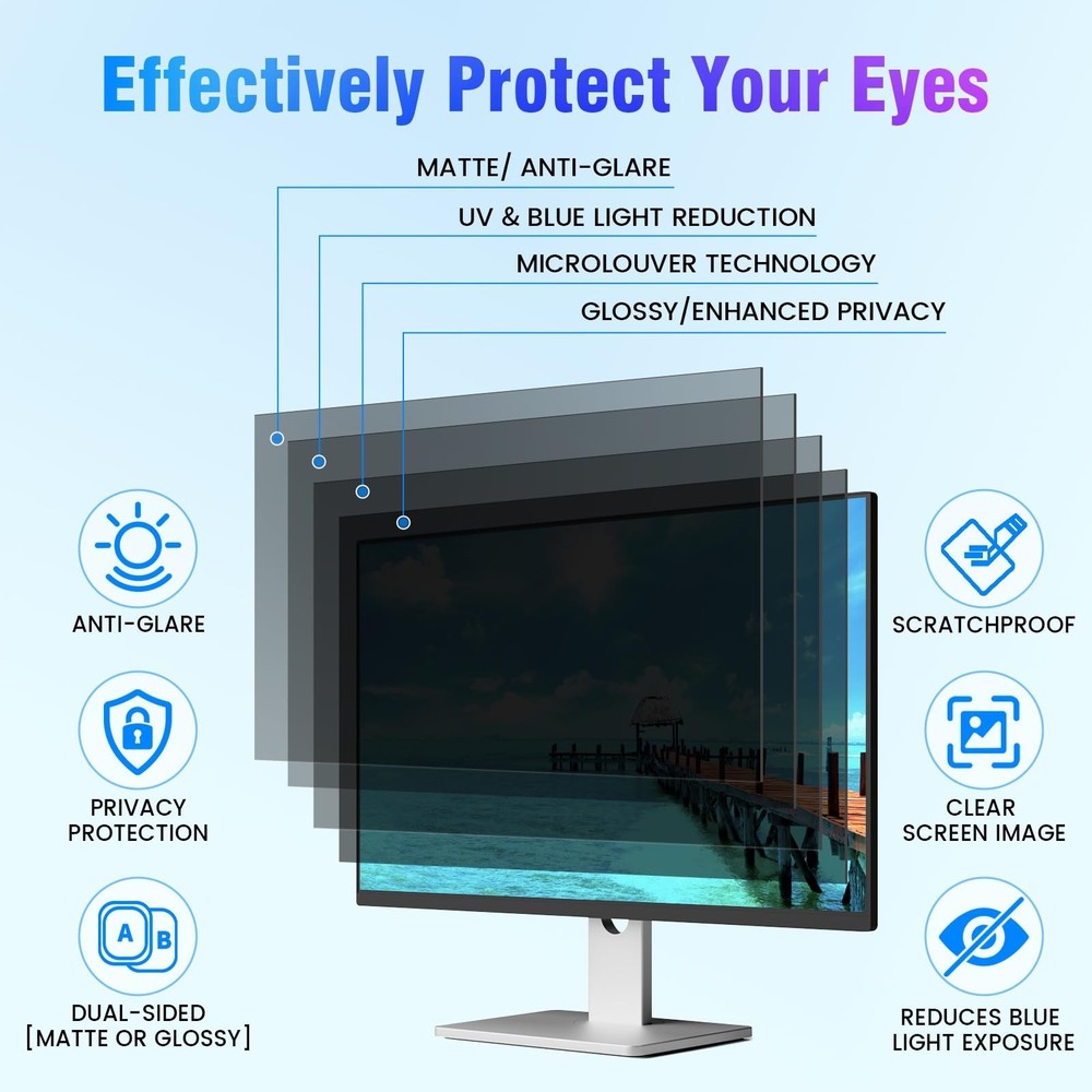 34 Inch Computer Privacy Screen Filter for 21:9 Aspect Ratio Widescreen Monit...