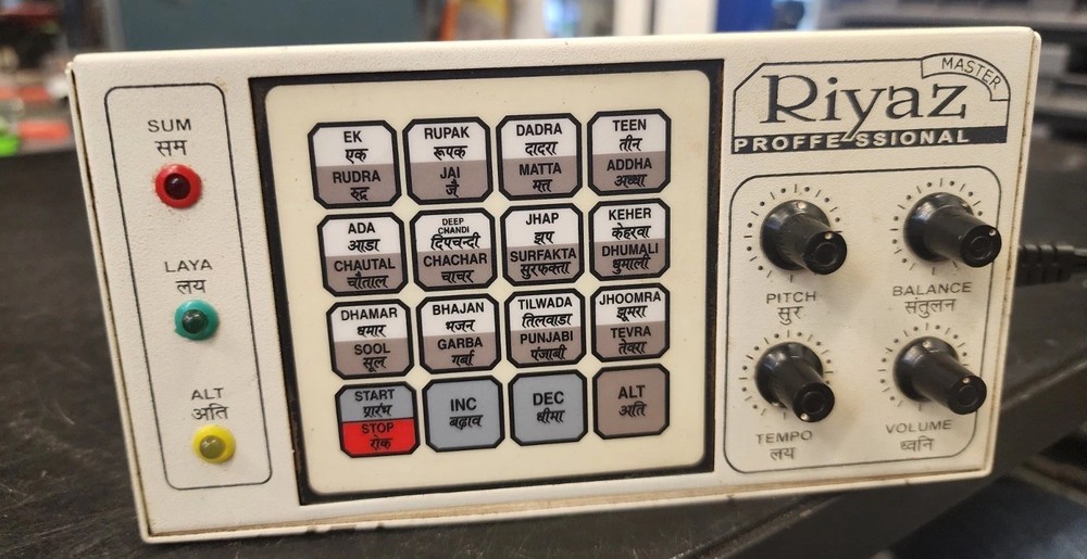 Riyaz Master Professional Electronic Tabla Drum & Rhythm Machine Tested Working