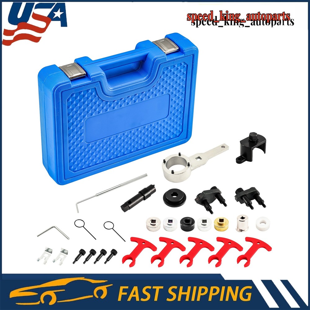 Engine Timing Tool Kit Camshaft Locking Tool XC4111C 23pc for Audi VW Blue Box