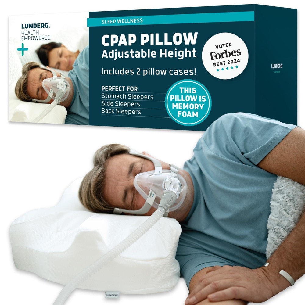 Lunderg CPAP Pillow for Side & Back Sleepers - Medium