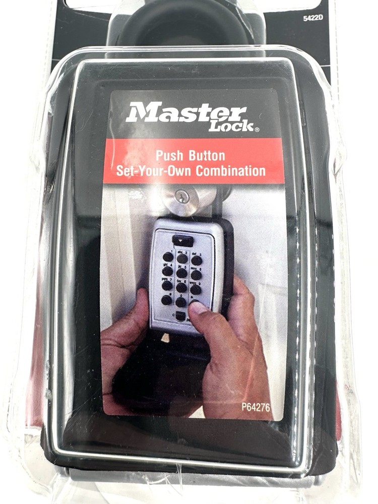 Master Lock Lock Box Combination Push Button Portable Key Safe New Open Box