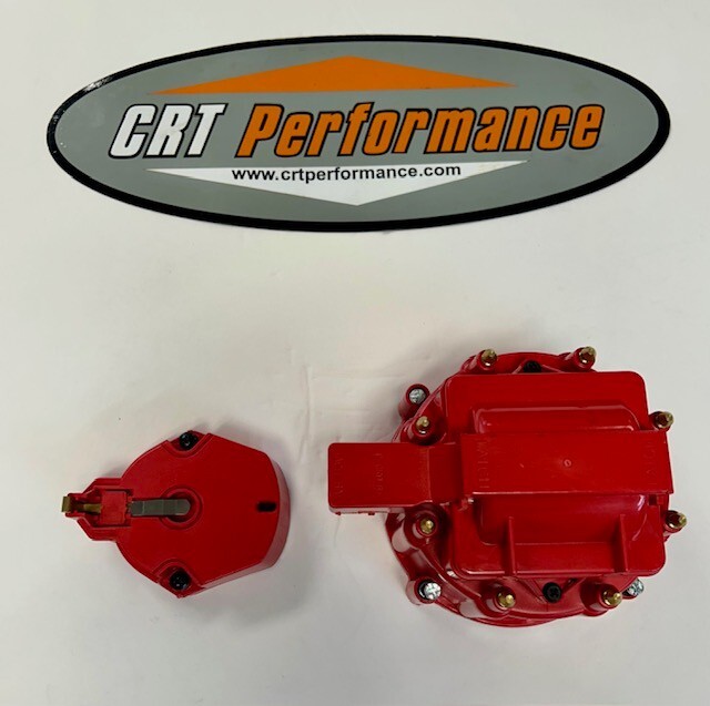 RED HEI Distributor Cap, Coil Cover & Rotor Kit and 65,000 Volt Coil GM-CHEVY
