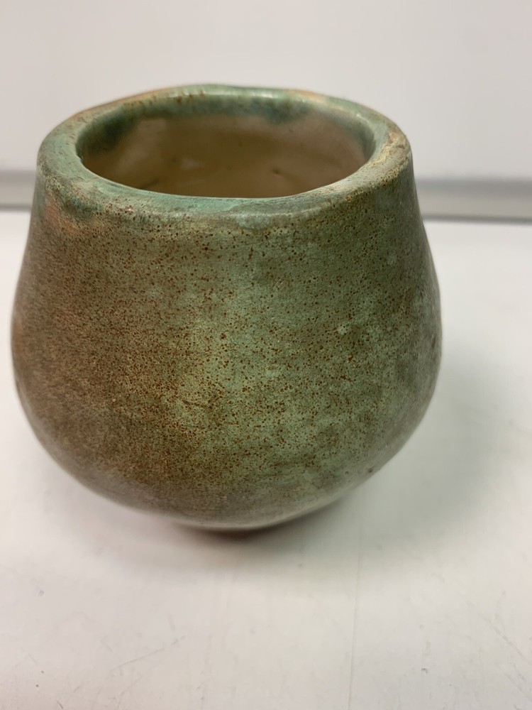 Vintage Handmade Stoneware Pot with Lid