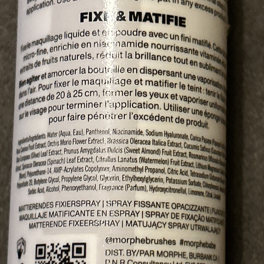 MORPHE MATTIFYING SETTING SPRAY 4 Fl. OZ New