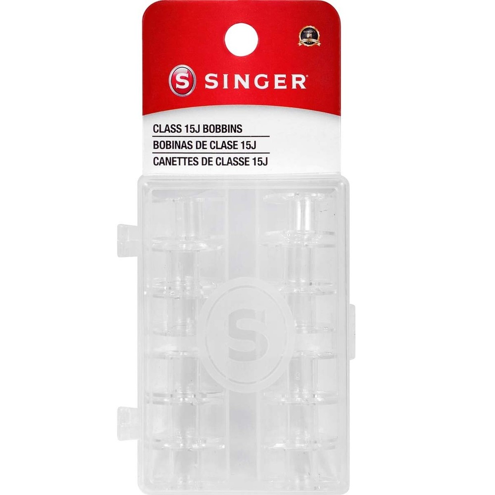 Singer Notions 6543 Transparent Plastic Class 15J Bobbins-12/Pkg