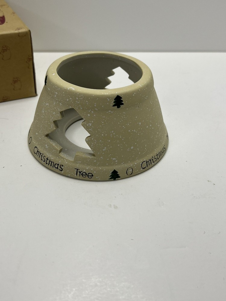 O Christmas Tree Stoneware Jar Topper Ewes View