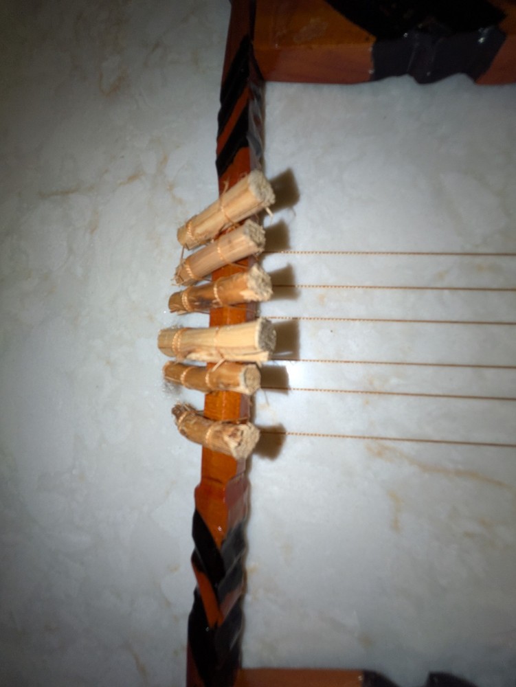 Handmade Wooden Ethiopian Kirar (Stringed Instrument)