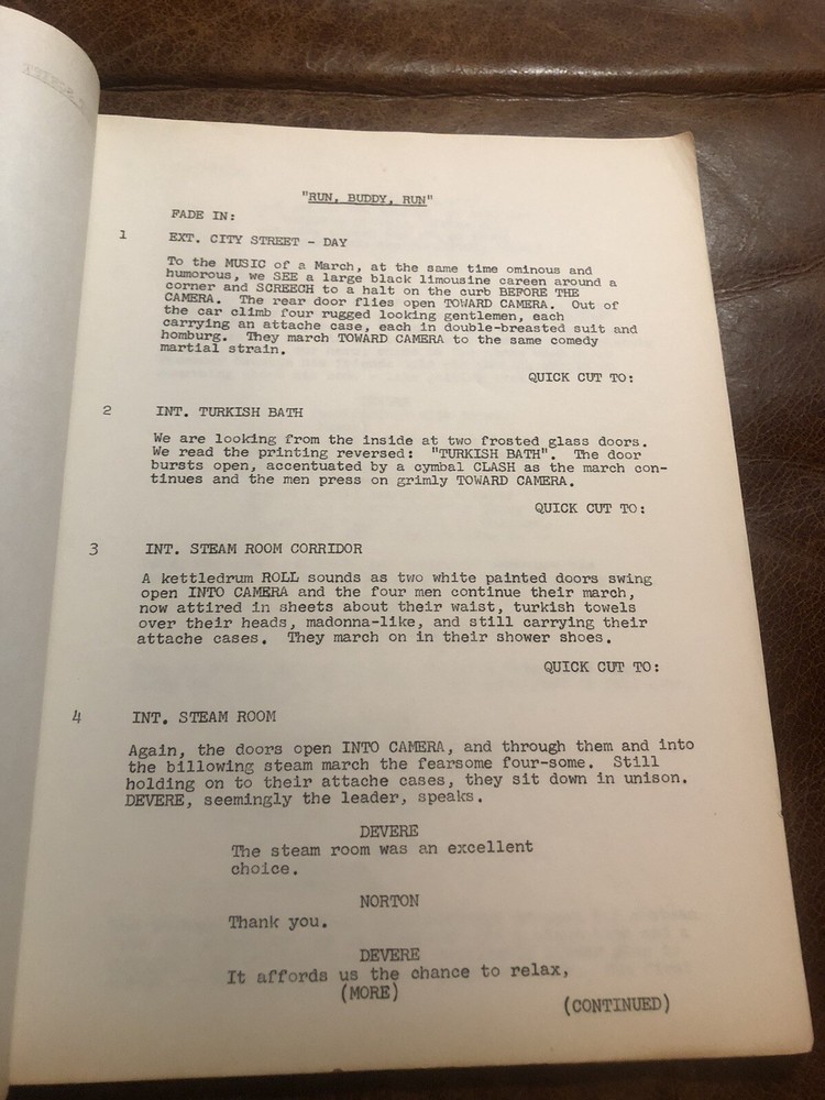 "RUN, BUDDY, RUN," Created by Leonard Stern