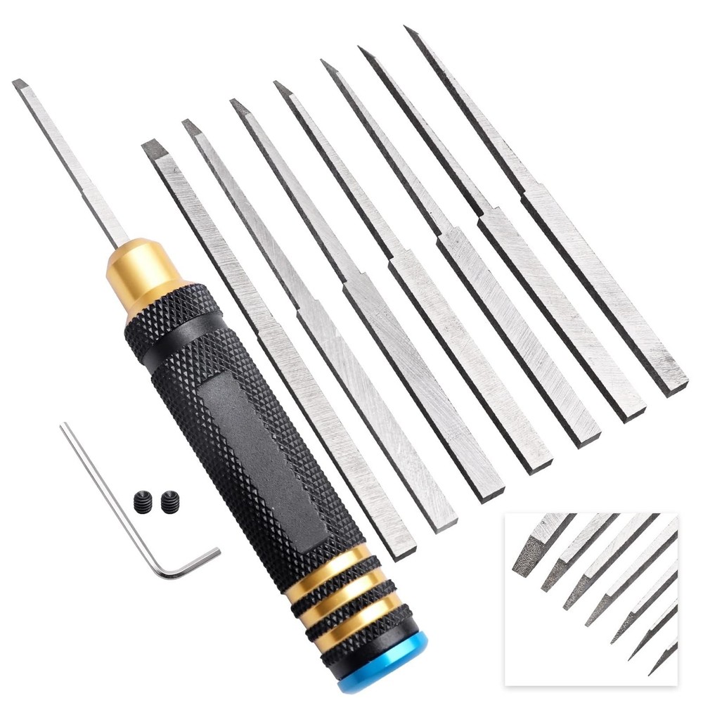 7-in-1 Scribe Tool Panel Line Scriber Scribing Tools Resin Carved Chisel for ...