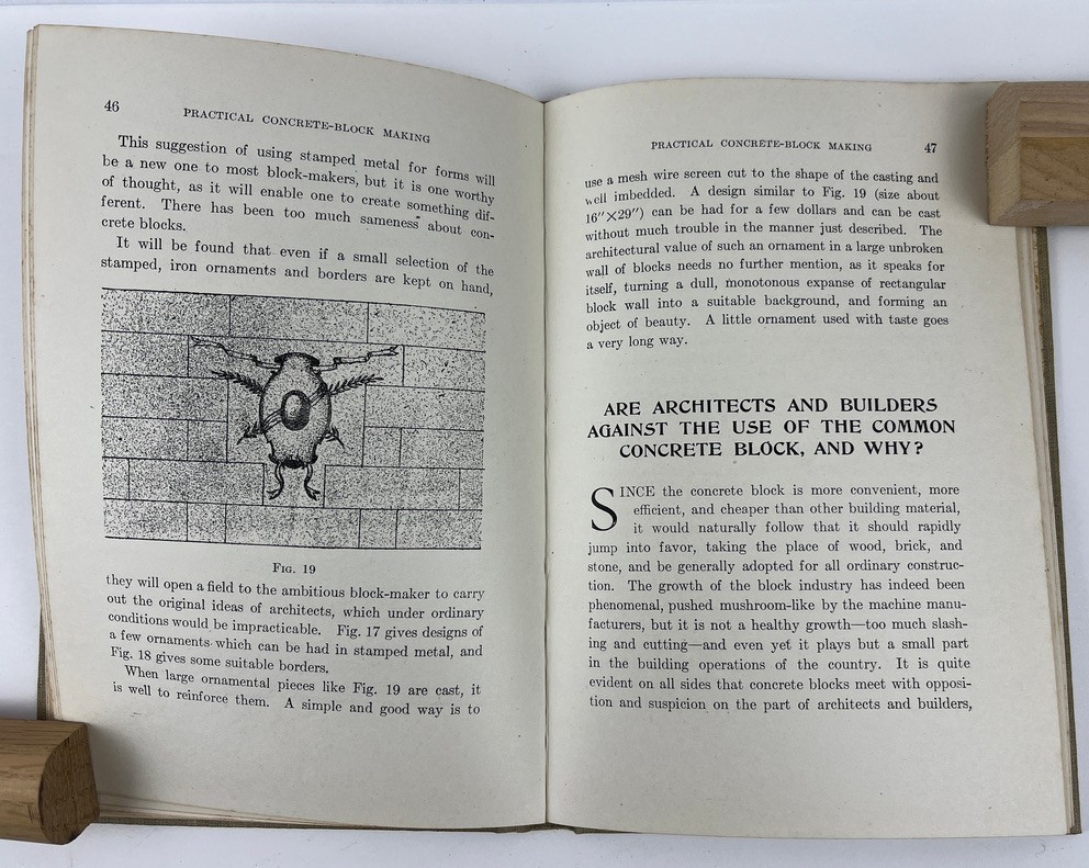 1908 Practical Concrete-Block Making, Illustrated C. Palliser Industrial Pub.