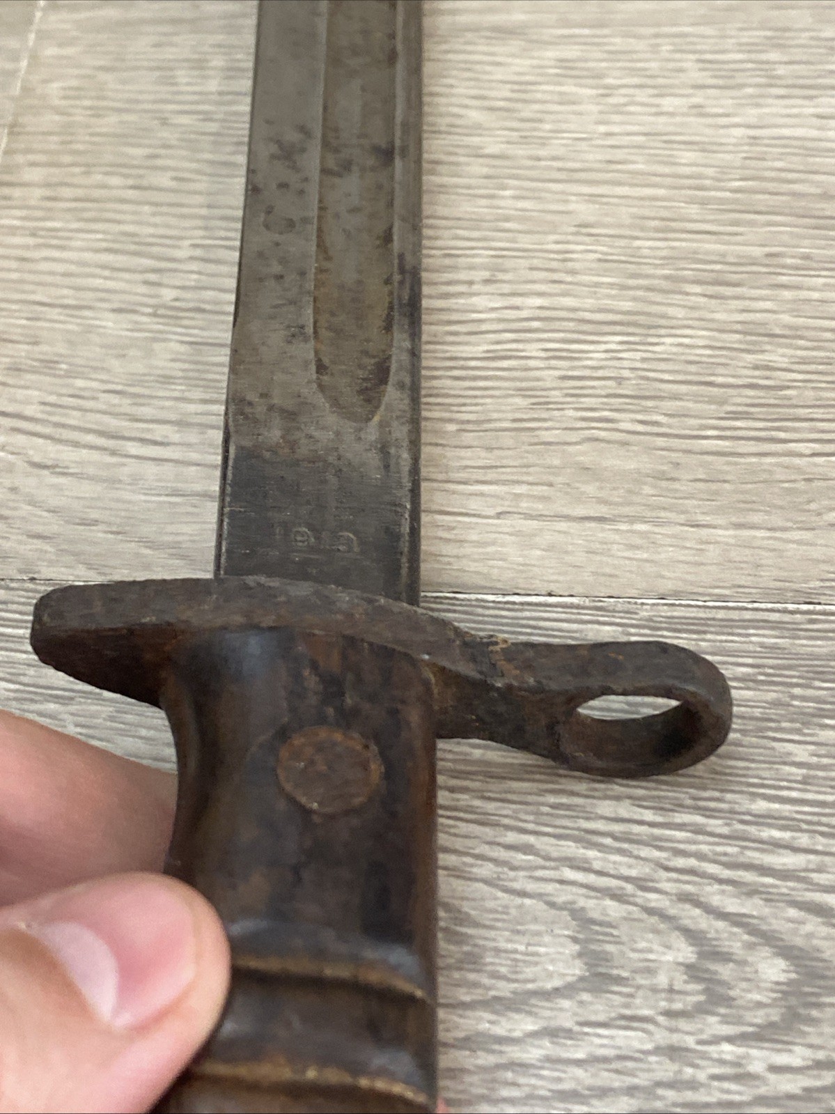 RARE ORIGINAL US MADE BRITISH M1913 BAYONET AND SCABBARD MAKER WINCHESTER 1917