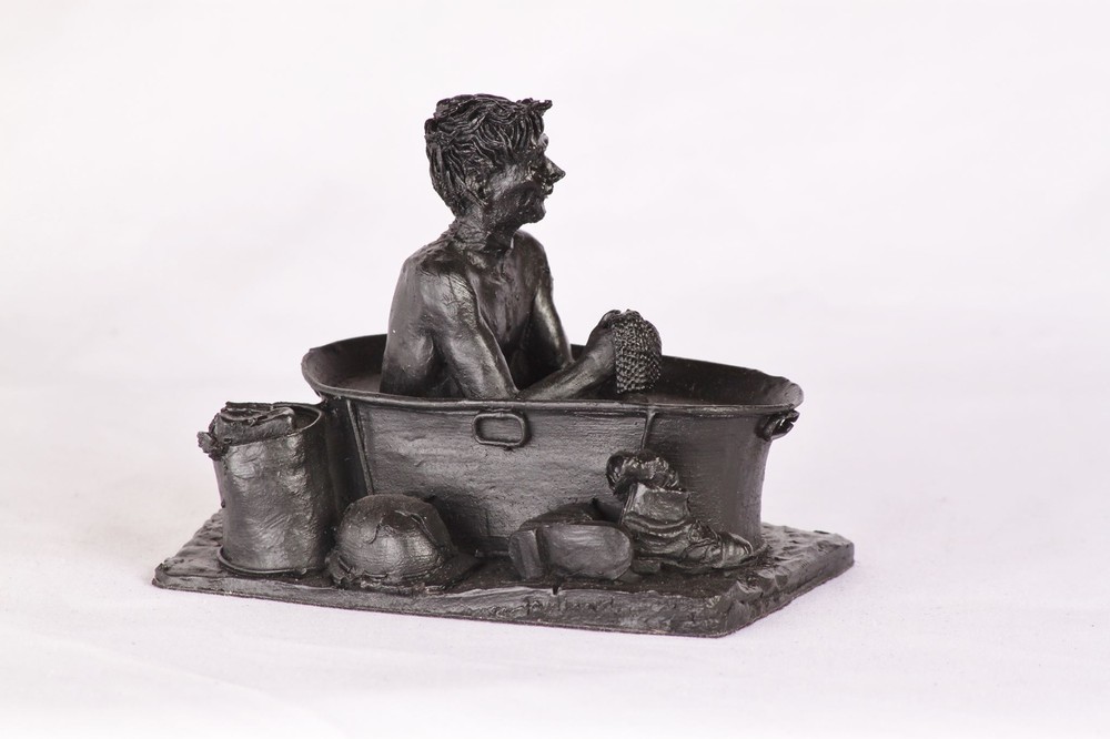 Sid Medium Miner in Bath - Mining Memorabilia Made with British Coal