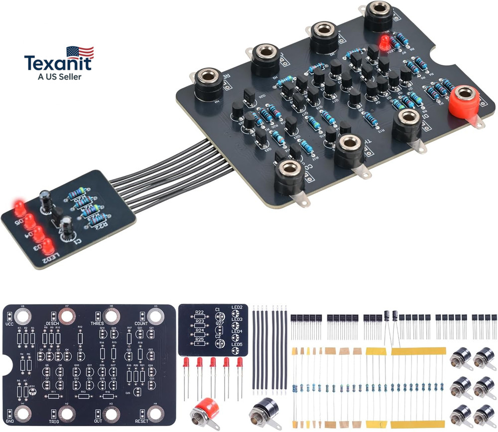 NE555 Simulation Soldering Project Kit,  DIY Electronic Kit with Breathing LED M