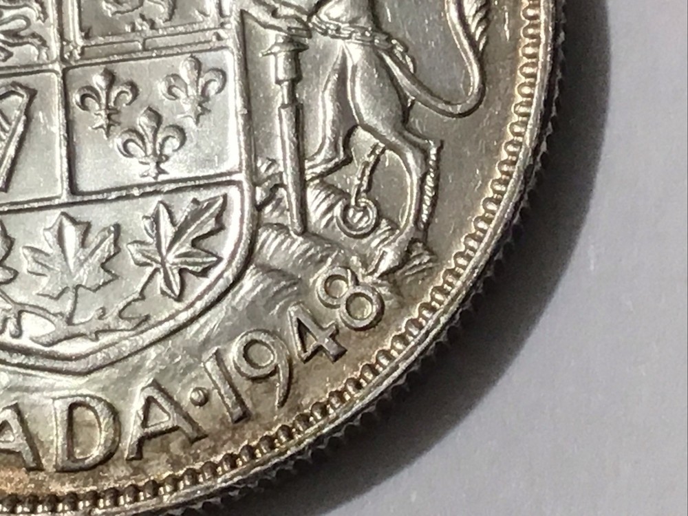 1948 Canada 50 Cents Silver