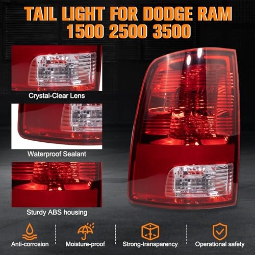 Tail Lights Assembly Compatible with 2009-2018 Dodge Driver and Passenger Side