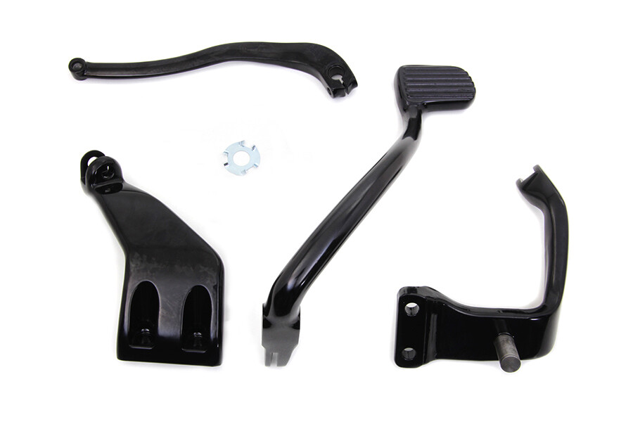 Black Further Forward Mid-Control Kit fits Harley Davidson