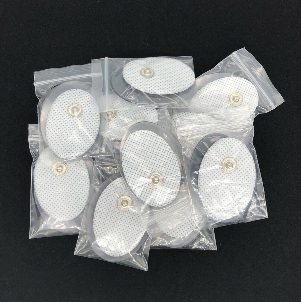 20pcs Tens Unit Small Electrode Pads Snap on Pad Replacement for Pulse Massagers