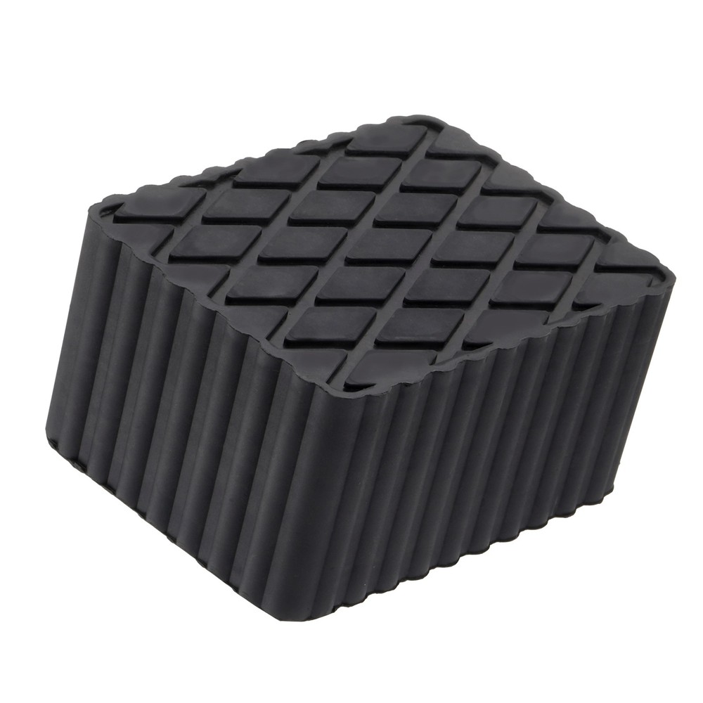 4PCS 3" Tall Solid Rubber Stack Blocks Universal for Auto Lift Rolling Jack New