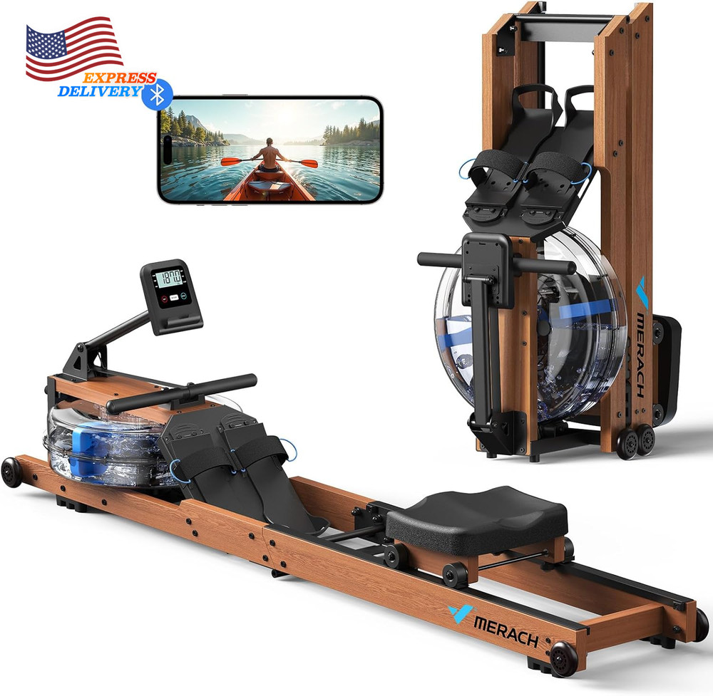 Water Rowing Machines Foldable Row Machine with 400LBS Weight Capacity