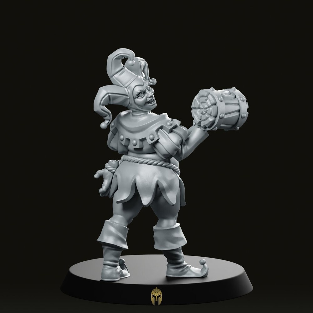 Jester 2 Fantasy Miniature Drummer Circus Bard