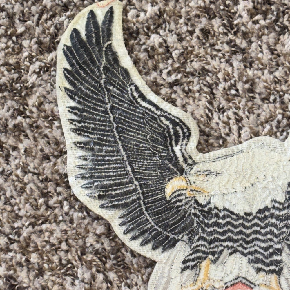 Large Vintage Harley Davidson Eagle Patch 8" x 10" As Is Used