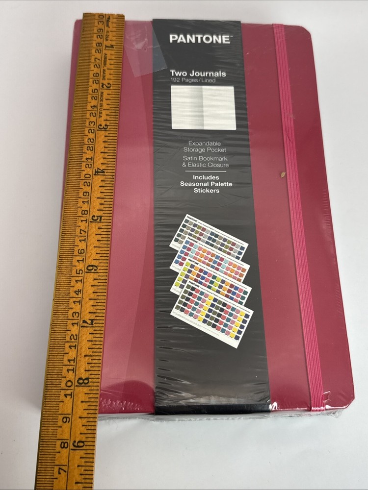 Pantone Two Journals Set Lined 192 Pages Each Sealed Includes Stickers 2019
