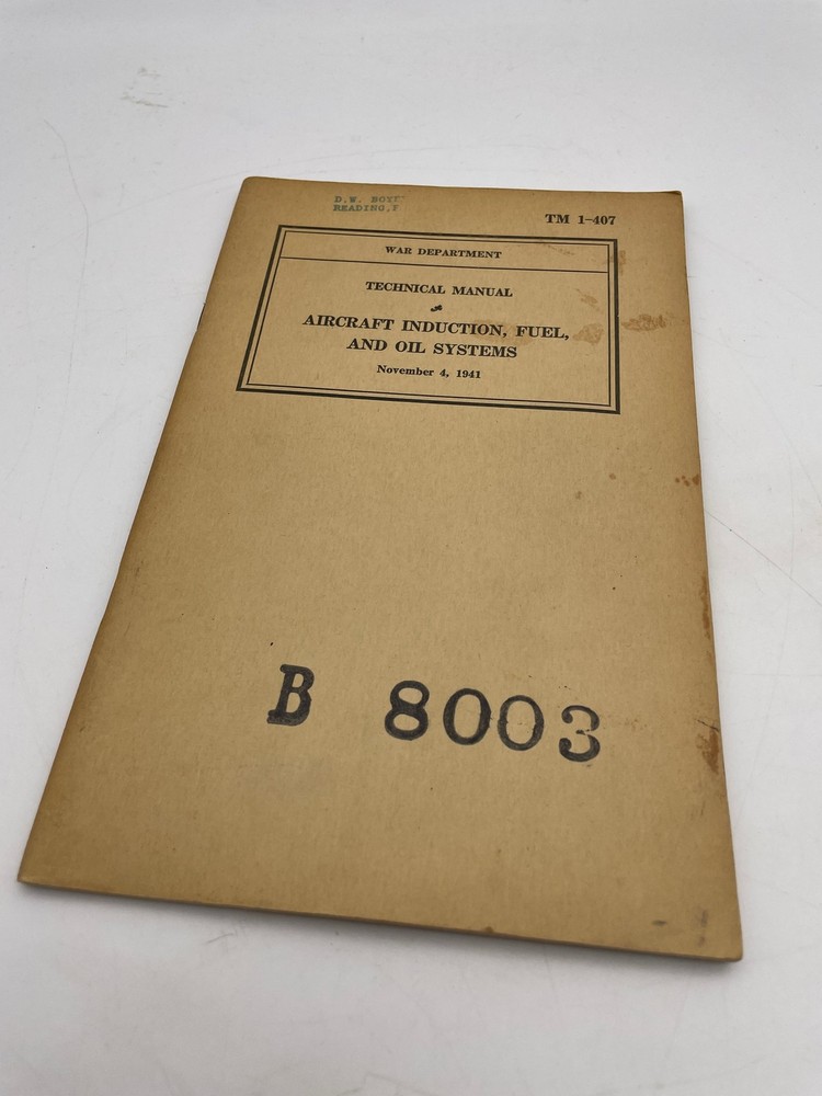 Original World War Two US Technical Manual, Technical Manual 1-407