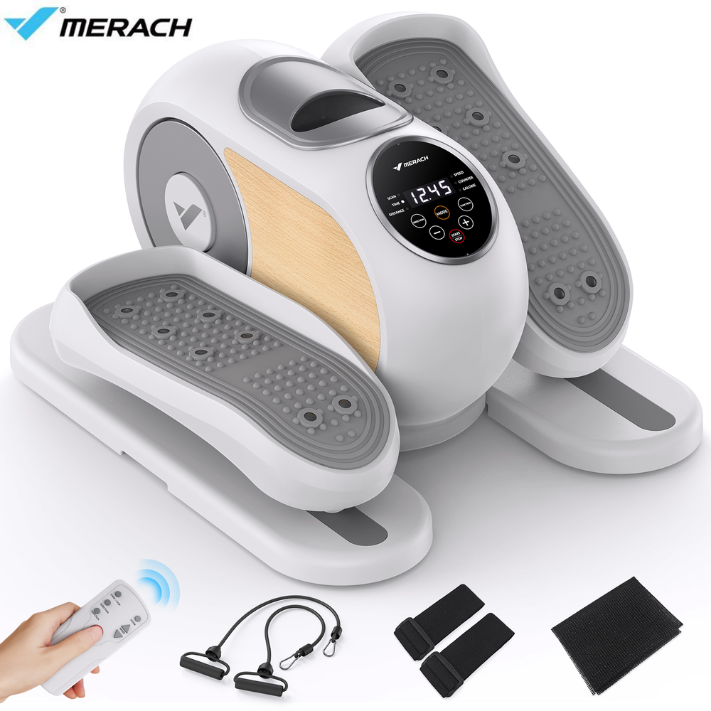MERACH Under Desk Elliptical Machine Leg Exerciser For Home With Remote Control
