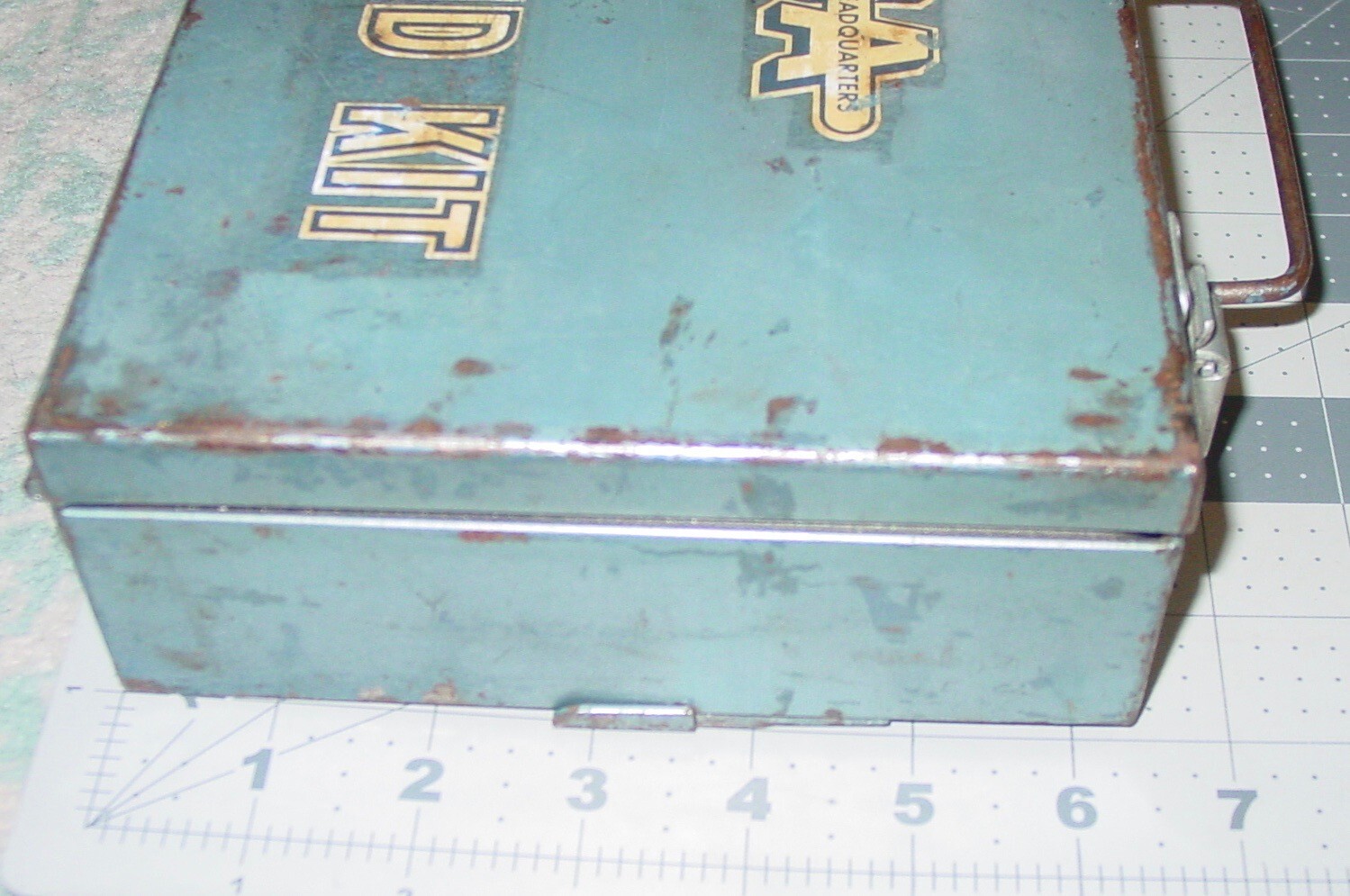 Vintage MSA Mine Safety Power Company Metal Mount First Aid Kit w/Contents USA