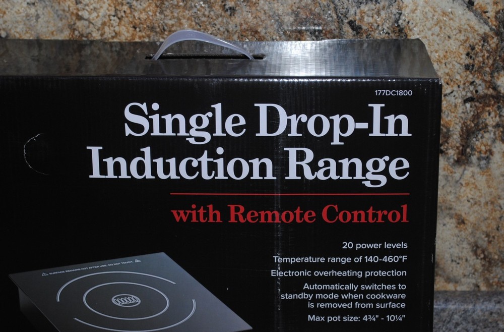 Avantco 177DC1800 Single Drop-In Induction Range with Remote Control w/ Pedestal