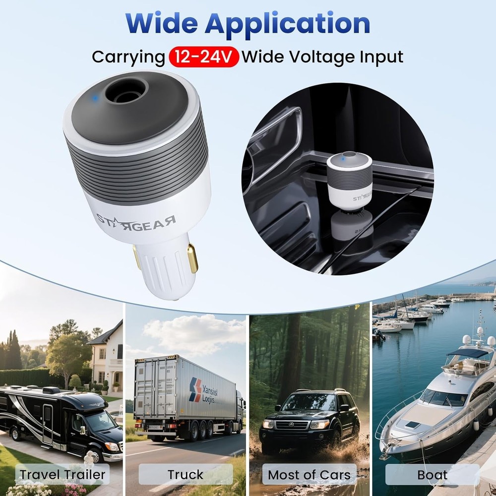 Compact 24V DC Step Up Converter for Car Cigarette Lighter